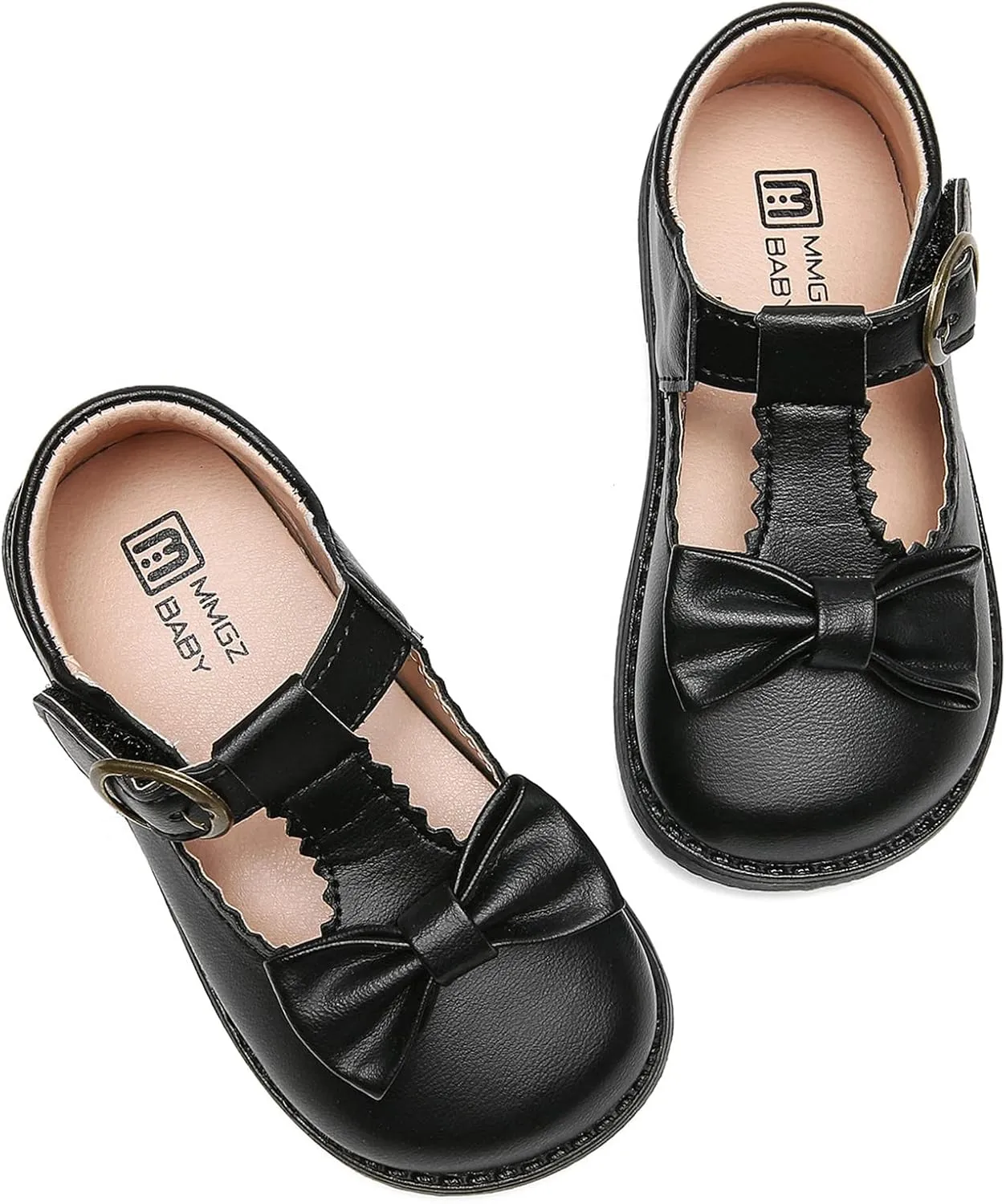 DADAWEN Girl's T-Strap School Uniform Dress Shoe Mary Jane Princess Flat