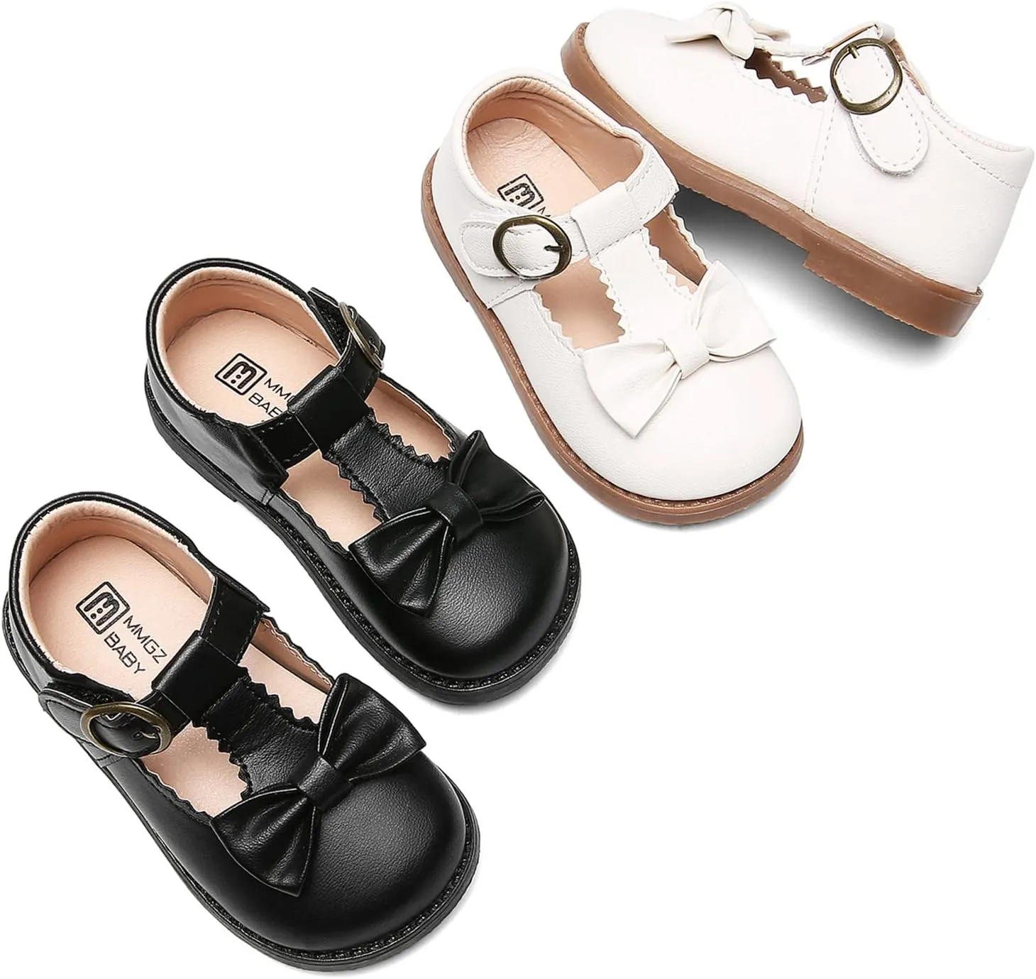 DADAWEN Girl's T-Strap School Uniform Dress Shoe Mary Jane Princess Flat