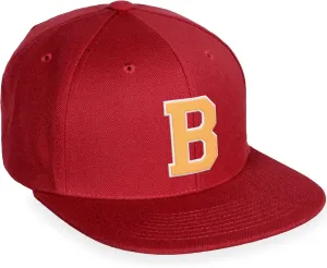 Daxton Classic Snapback White Neon Orange A to Z Letters Flat Bill Visor Cap