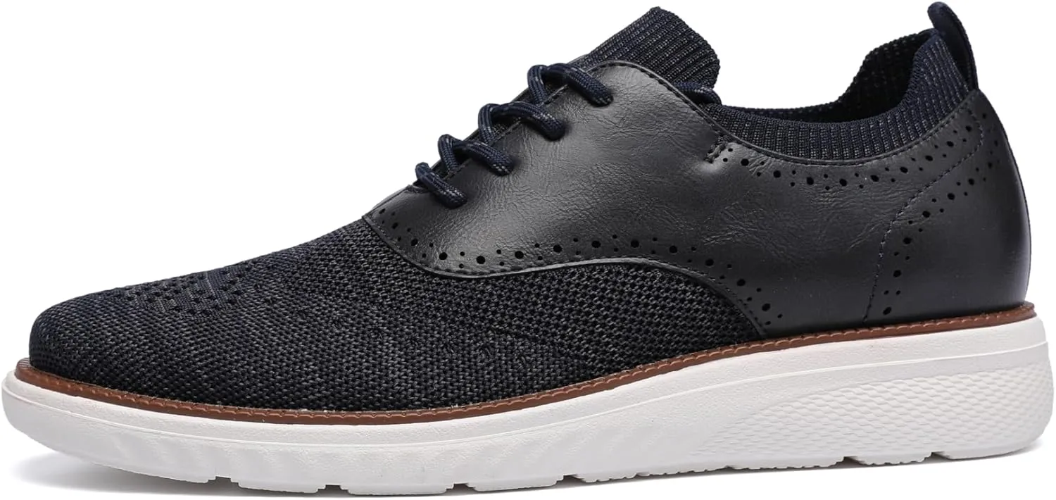 DECARSDZ Men's Casual Dress Shoes Knit Lightweight Breathable Lace-Up Shoes Walking Work Sneakers Fashion Sneaker