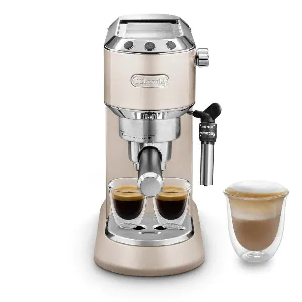 Delonghi Dedica Metallics Pump Espresso: Iridescent Beige EC785.BG