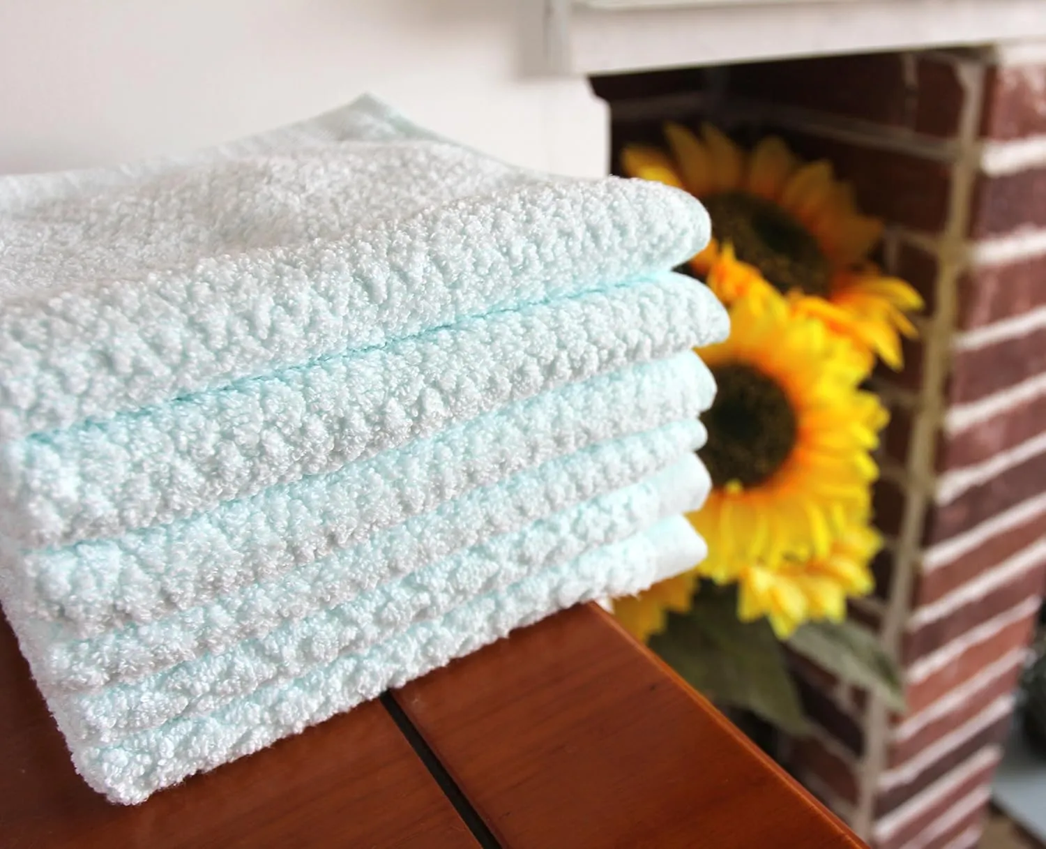 Diamond Jacquard Washcloth 6 Piece in Hushed Green