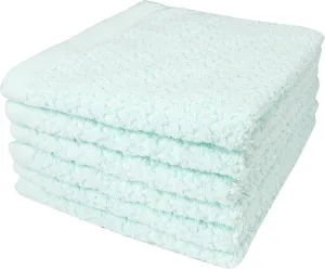 Diamond Jacquard Washcloth 6 Piece in Hushed Green