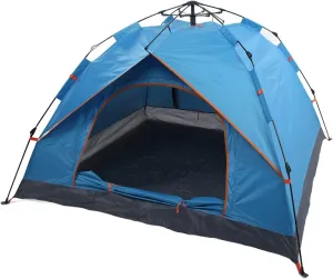 Dome Camping Tent for 3 to 4 People - 4 Season UV Family Outdoor Shelter - Double Layered Windproof Design for Camping, Beach, and Picnics