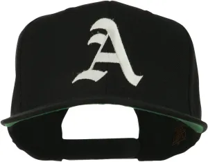 e4Hats.com Large Old English A Embroidered Flat Bill Cap