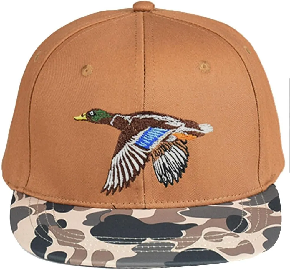 EDTREK Performance Outdoorsman Snapback Truck Hat with Flat Brim - Unique Animal Embroidery