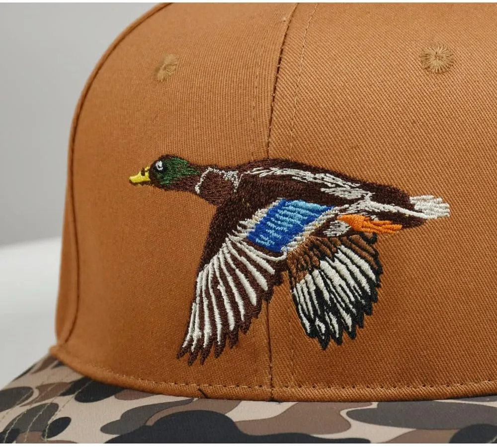 EDTREK Performance Outdoorsman Snapback Truck Hat with Flat Brim - Unique Animal Embroidery
