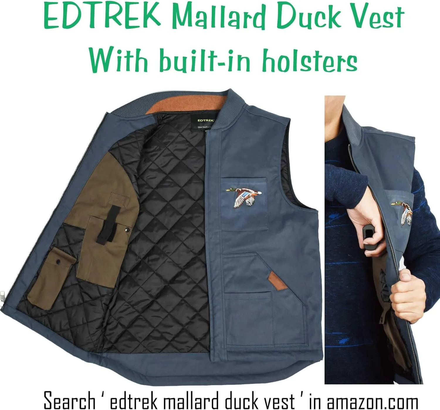 EDTREK Performance Outdoorsman Snapback Truck Hat with Flat Brim - Unique Animal Embroidery