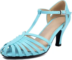 Elerhythm Women's Mary Jane Roman Close Round Toe Vintage 1950s Gatsby Heels Retro 1920s Victorian Pumps Shoes