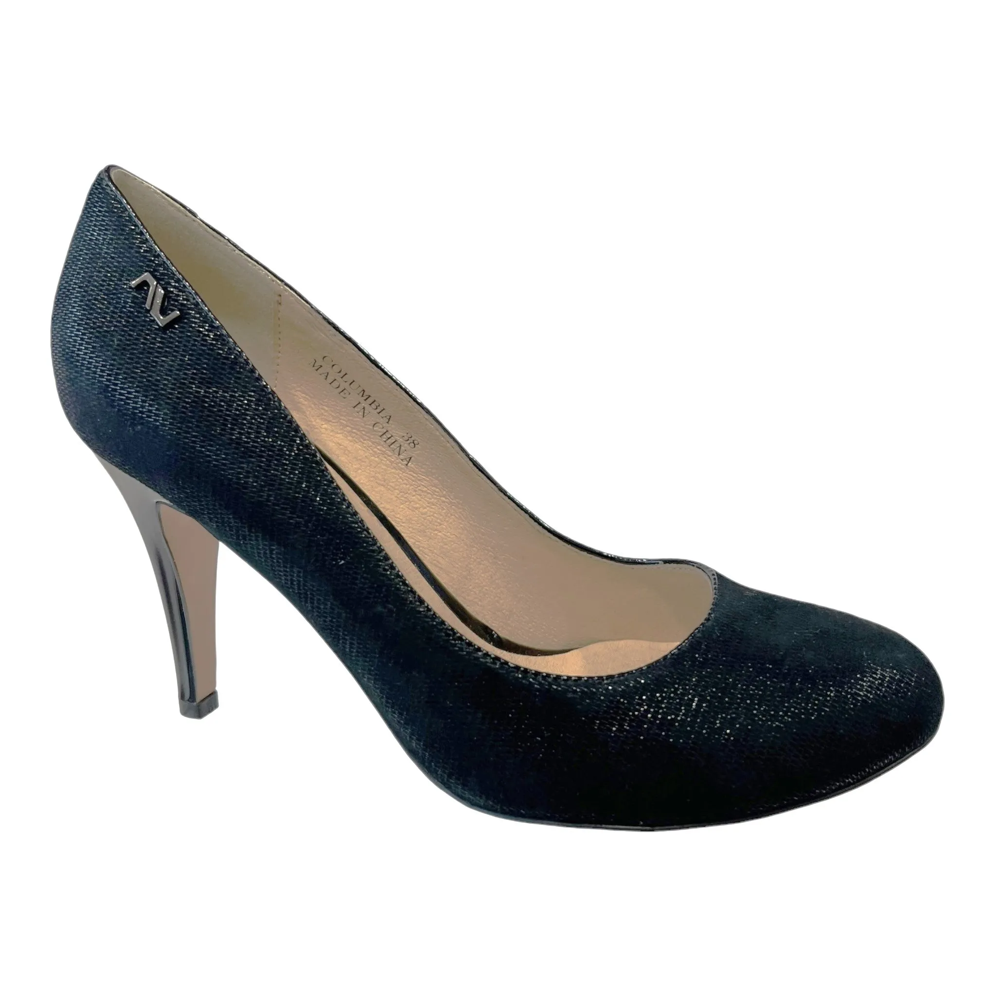 Emma Kate COLUMBIA Black Suede Leather Block High Heels