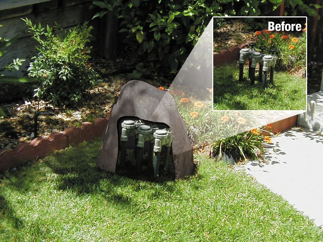 Emsco Group 2181 Large – Lightweight Landscape Rock-Resin, Sandstone