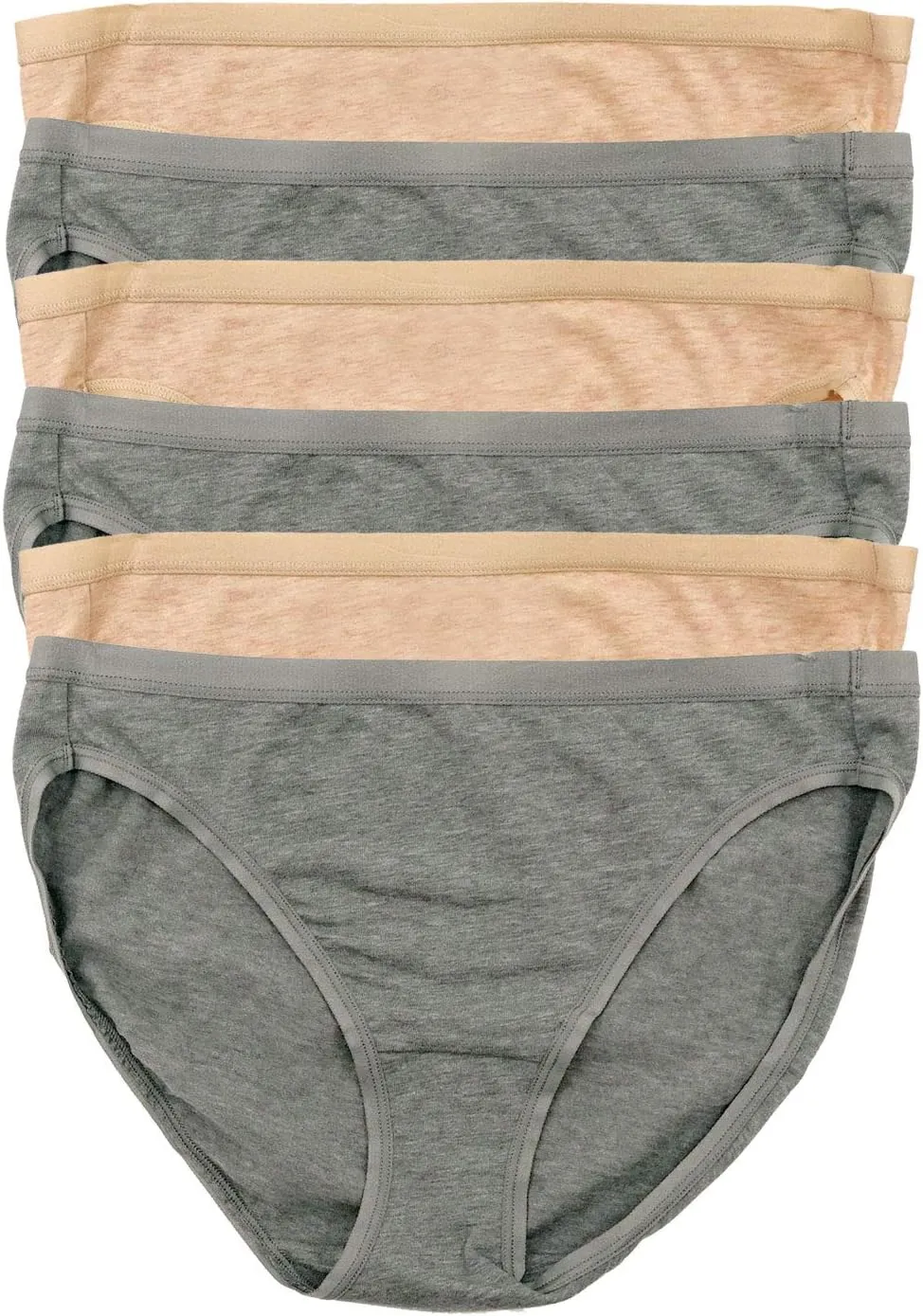 Felina Organic Cotton Bikini Panties - Seamless Women's Bikini Underwear (6-Pack)