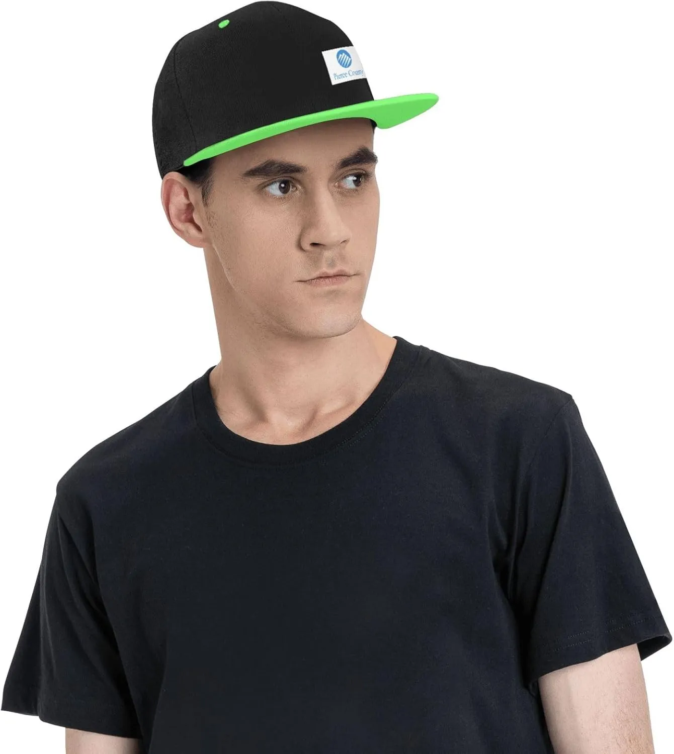 Flag of Pierce County, Washington Snapback Hats for Men Women Hat Baseball Cap Flat Bill Visor White Hat
