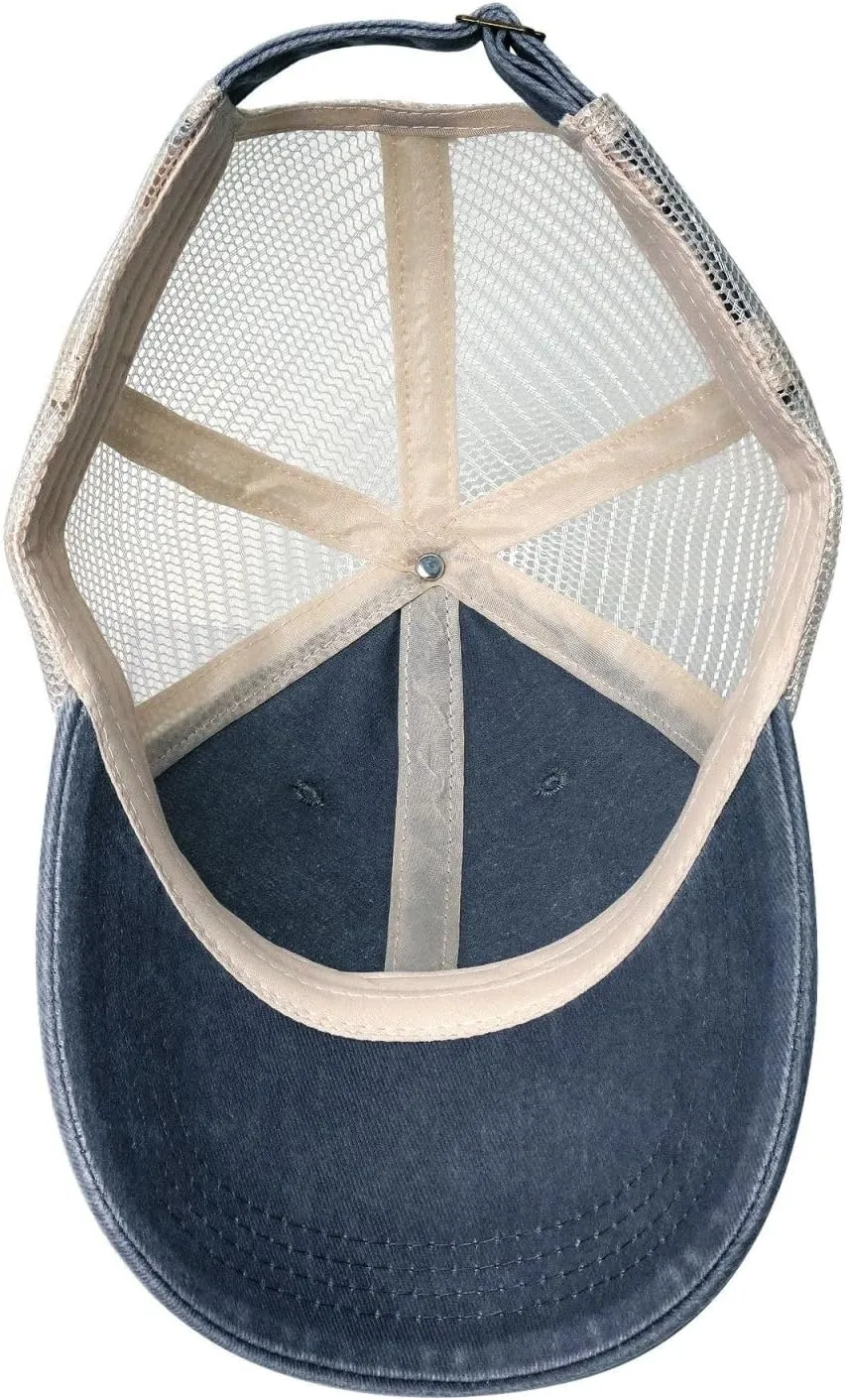 Flag of The Welsh Colony in Patagonia Baseball Cap Women Men Mesh Back Denim Hat Vintage Trucker Hats Dad Caps