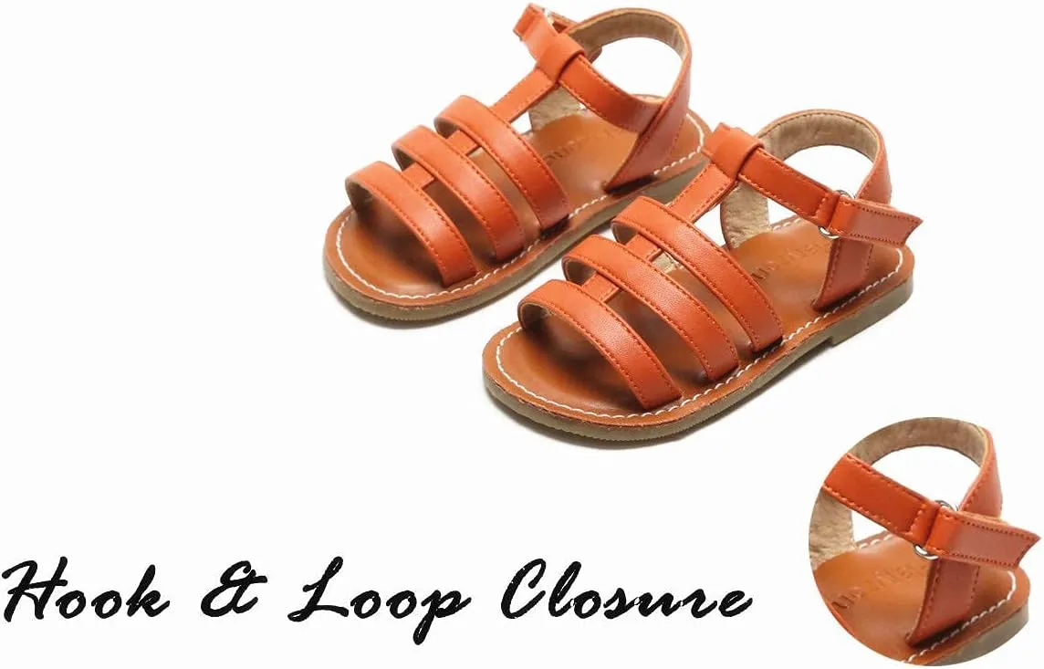 Flaryzone Toddler/Little Kids' Classic Rome Open-Toe Flat Sandals