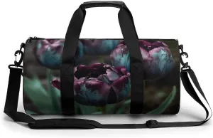 Flower in Bloom Sport Gym Duffle Travel Bag for Women Men Overnight Weekender Bag with Shoe Compartment,Wet Pocket