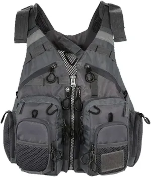 Fly Fishing Vest Pack Universal Fit, Breathable Fishing Backpack with Rod Holders