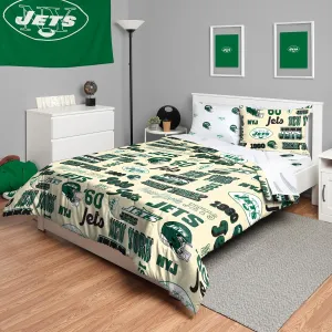 FOCO NFL Unisex-Adult NFL Team Logo Bed in a Bag Comforter Sheets Pillow Cases Bedding 5-Piece Set