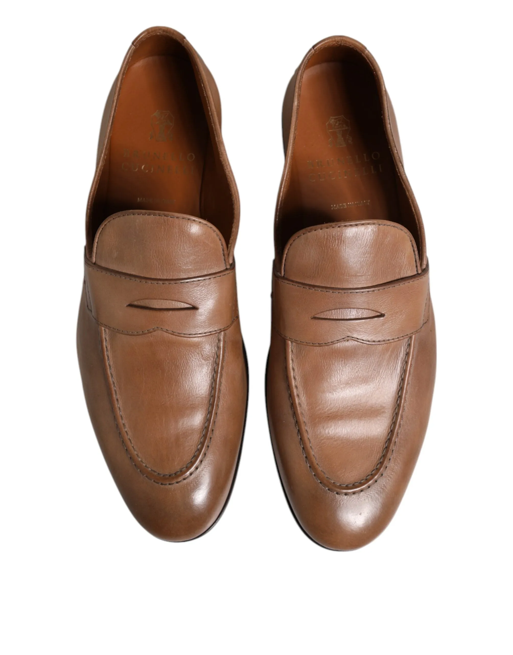 Formal Brown Dress Brunello Cucinelli Loafer Special edition Exceptional value Shoes Leather