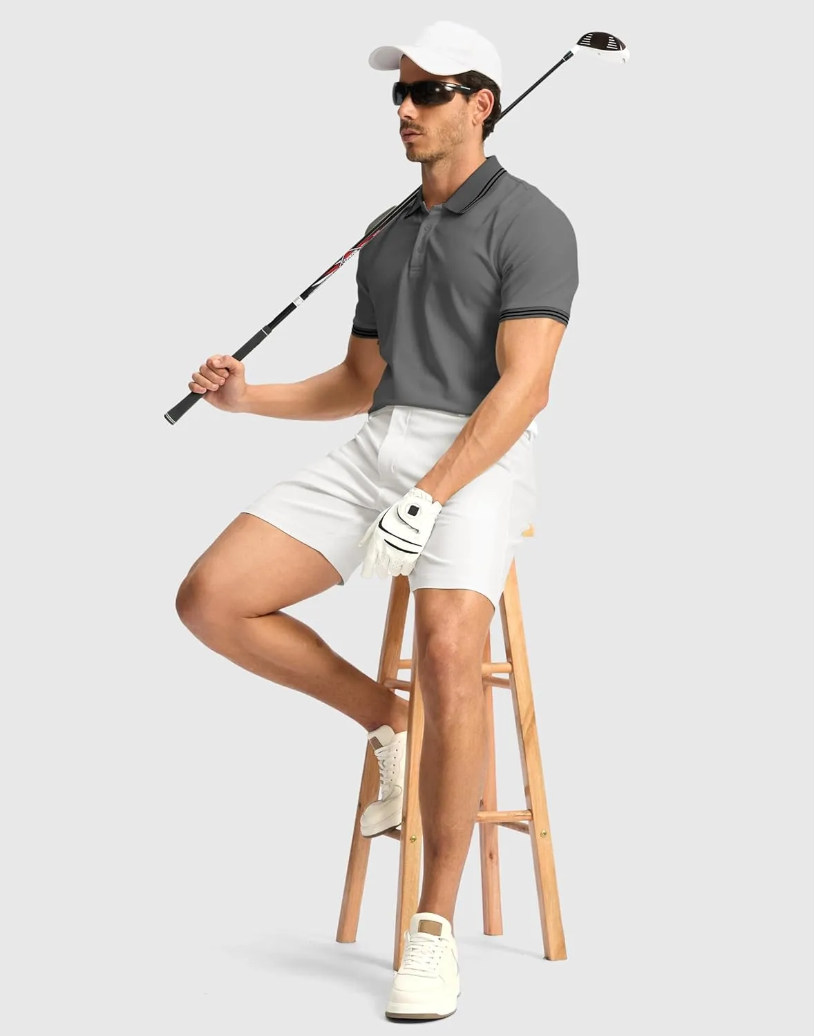 G Gradual Men's Golf Dress Shorts 7"/ 9" Stretch Casual Work Flat Front Shorts for Men with 3 Pockets Quick Dry