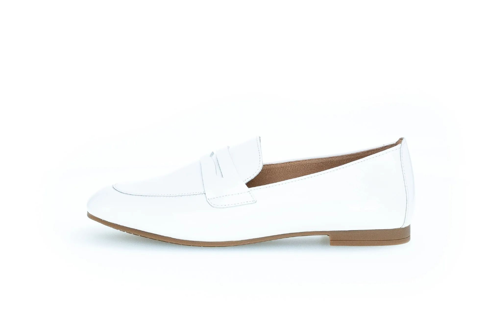GABOR - 25.213.91 FLAT SLIP-ON SHOE - WHITE PATENT