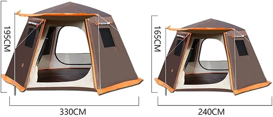 GeRRiT Tents Pop Up 2-4 5-8 Man Person Camping Waterproof Instant Automatic Easy Set Up Dome Holiday, 330cm