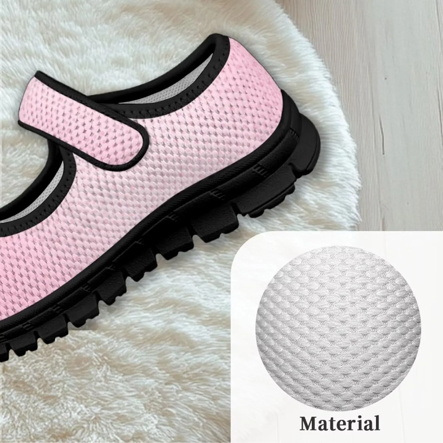 Girl's Easter Pattern Running Shoes Soft Dress Shoes Non Slip Fashion Casual Shoes Breathable Mesh Walking Shoes
