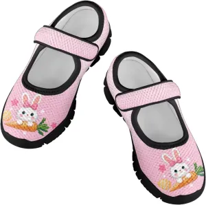 Girl's Easter Pattern Running Shoes Soft Dress Shoes Non Slip Fashion Casual Shoes Breathable Mesh Walking Shoes