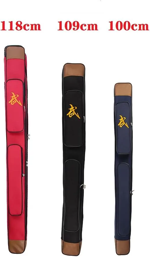 GOONSDS Sword Bag Double Layer - Carrying Multifunctional Weapon Bag for Martial Arts Kung Fu Taichi Sword,Red,118