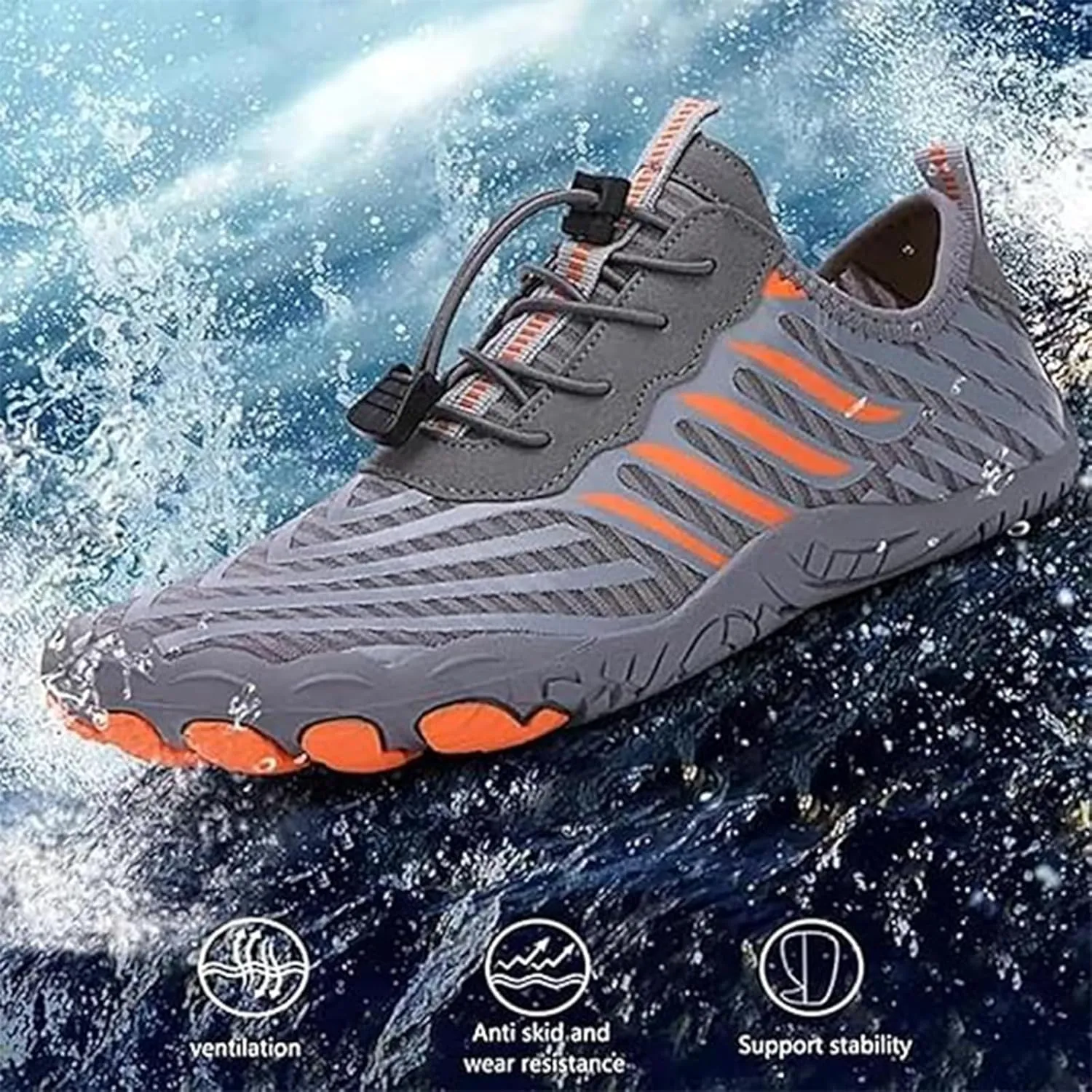 Grounded Barefoot Footwear for Women Men, Hike Barefoot Shoes for Women, Non-Slip Water Shoe for Womens Men