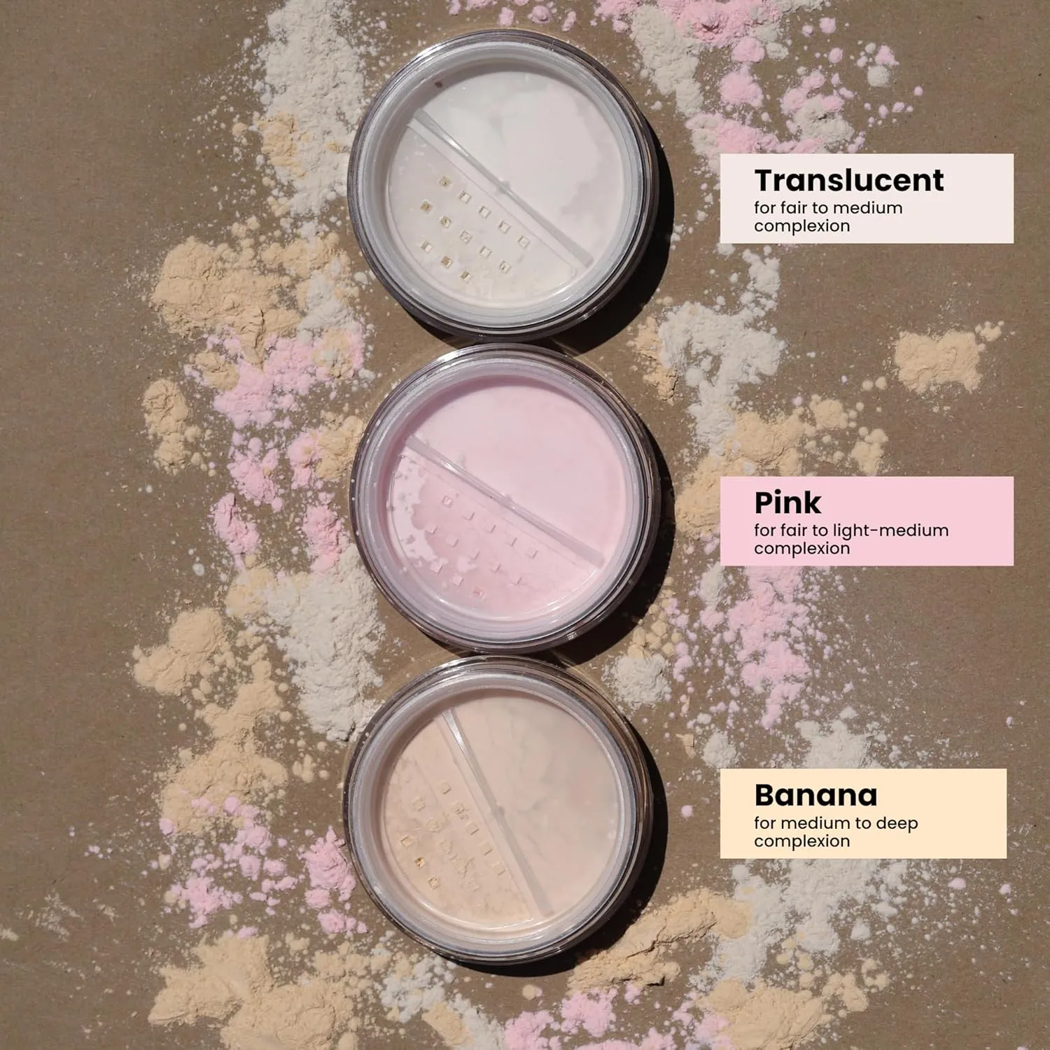 Half Caked Star Bright Loose Setting Powder, Included Puff, Vegan & Cruelty-Free (Banana, 8.2g)