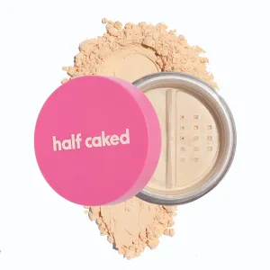 Half Caked Star Bright Loose Setting Powder, Included Puff, Vegan & Cruelty-Free (Banana, 8.2g)