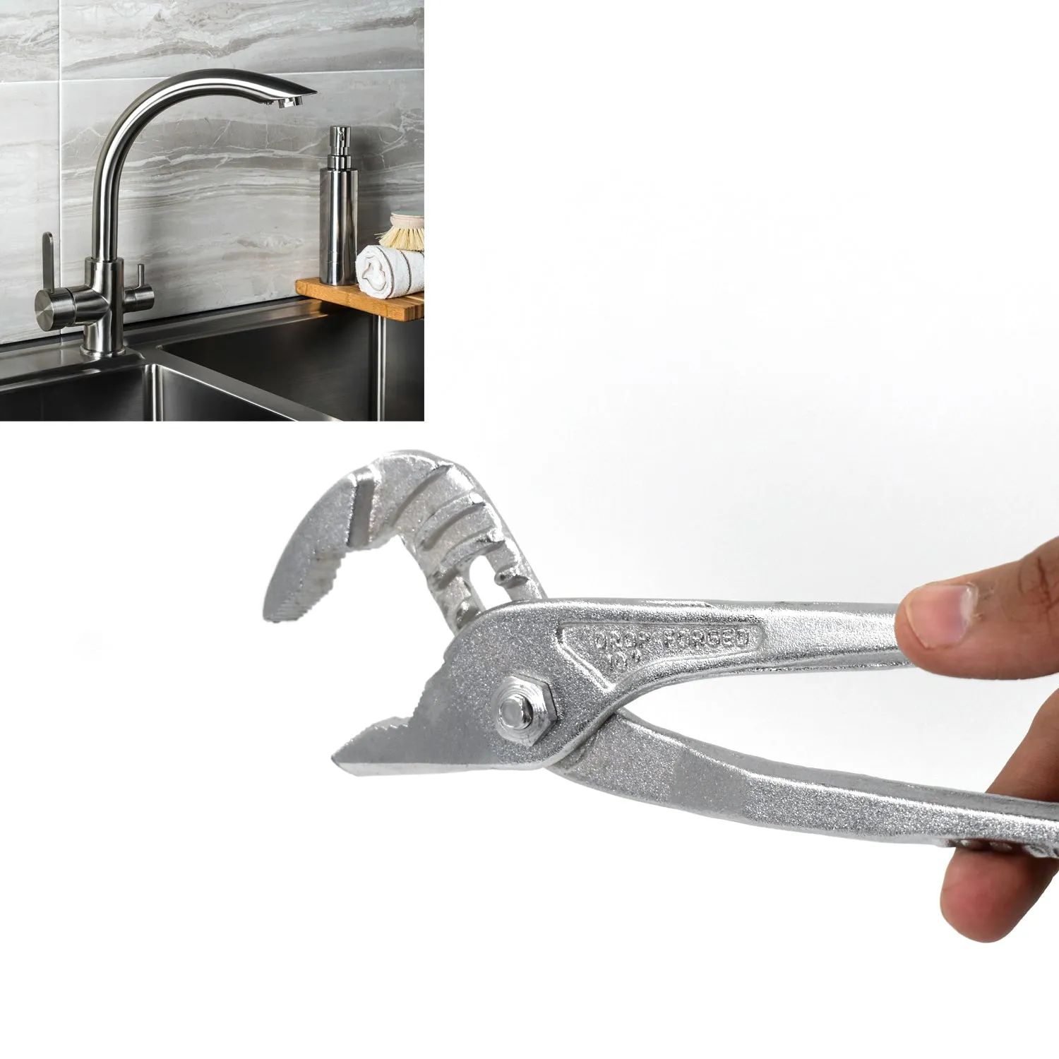 Hand Tool - Water Pump Adjustable Plier Wrench Slip Joint Type, Chrome Plated