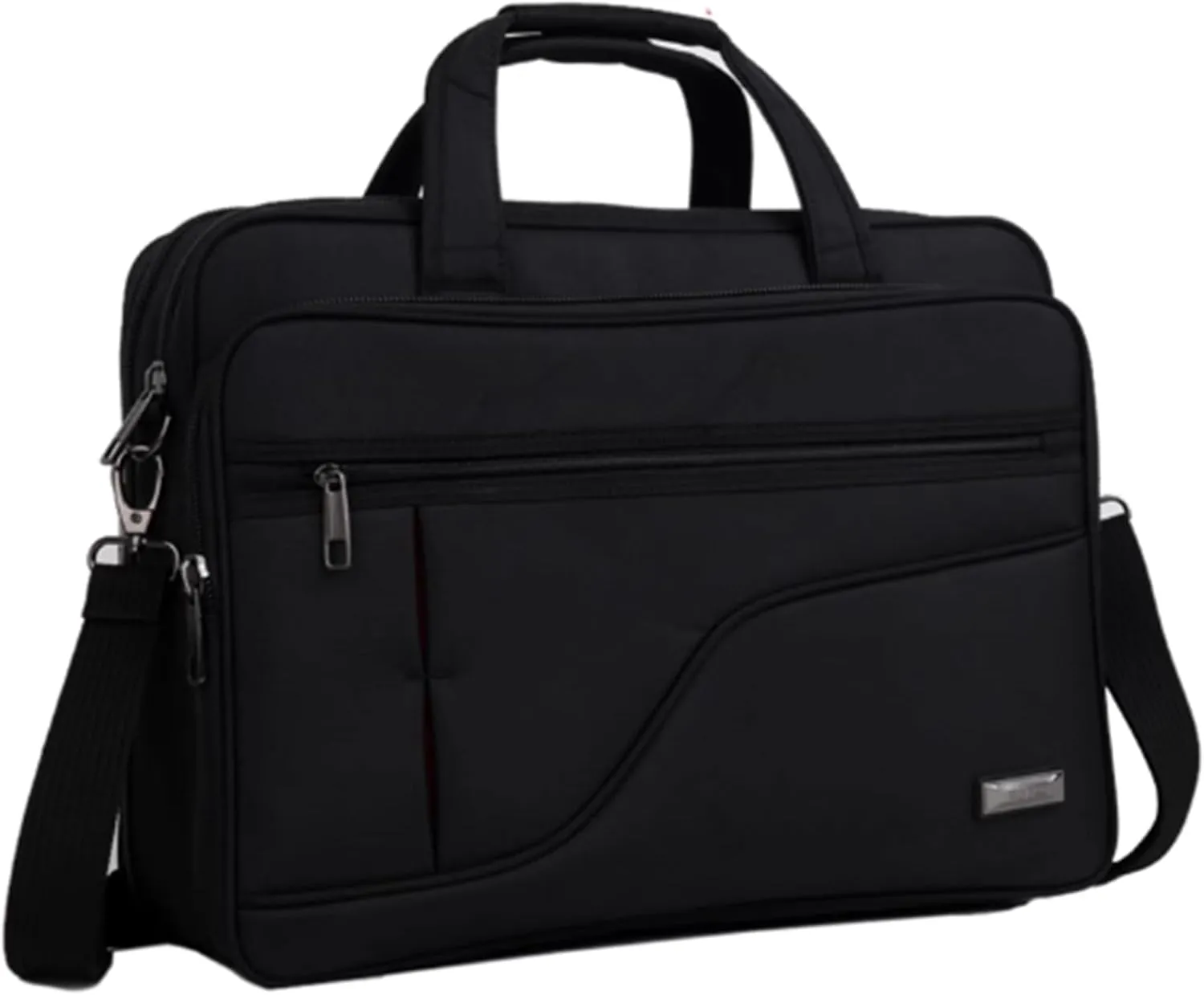 Handheld Laptop Case, Oxford Fabric, Men Computer Satchel Bag, Water Resistant, Portable Work Bag W/Strap, for Business Office College Travel, Laptop Briefcase