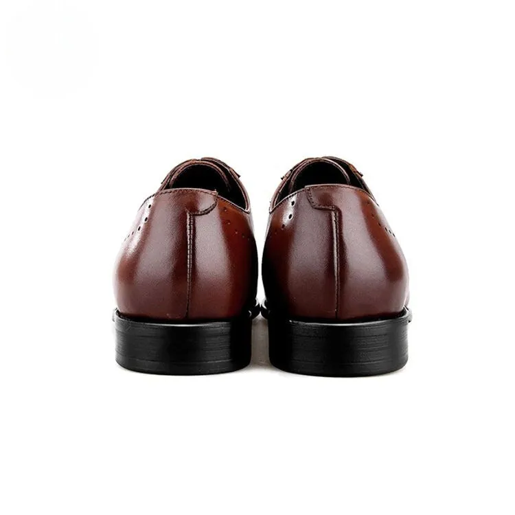 Handmade Wingtip Oxford Dress Shoes in Full Grain Leather