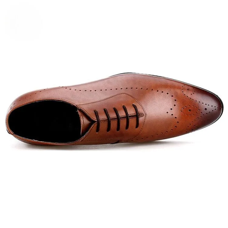 Handmade Wingtip Oxford Dress Shoes in Full Grain Leather