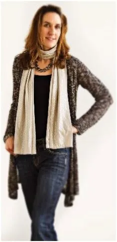 Heritage Lace 8-Inch by 72-Inch Four Seasons Scarf, Soft Beige