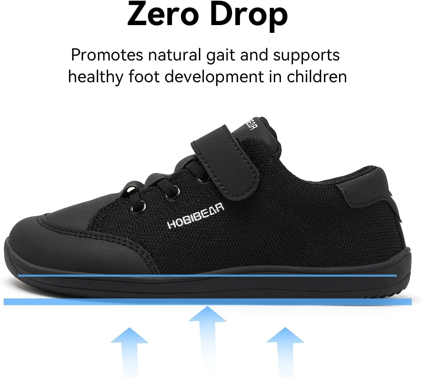 HOBIBEAR Kids Barefoot Shoes Wide Toe Box Zero Drop First Walk for Toddler Little Big Kid Boys Girls Sneaker