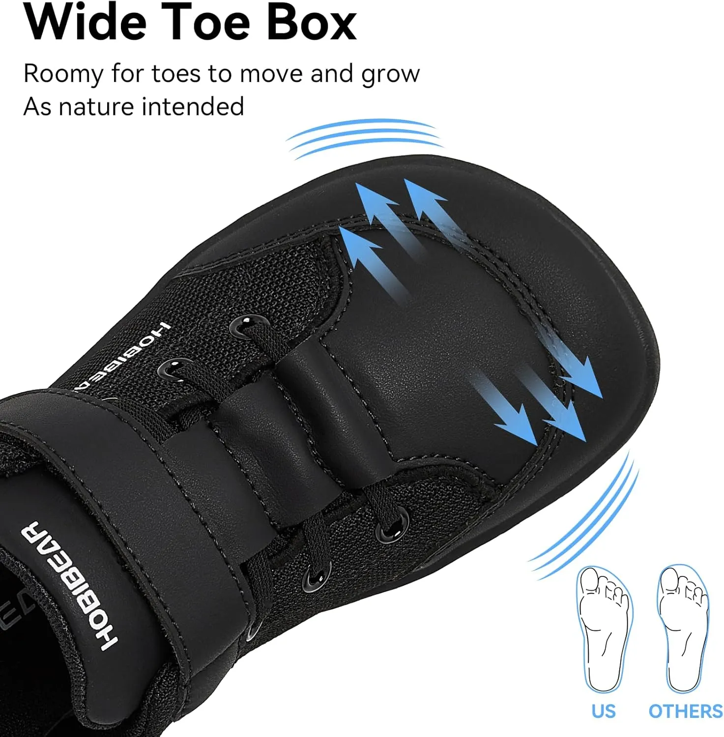 HOBIBEAR Kids Barefoot Shoes Wide Toe Box Zero Drop First Walk for Toddler Little Big Kid Boys Girls Sneaker