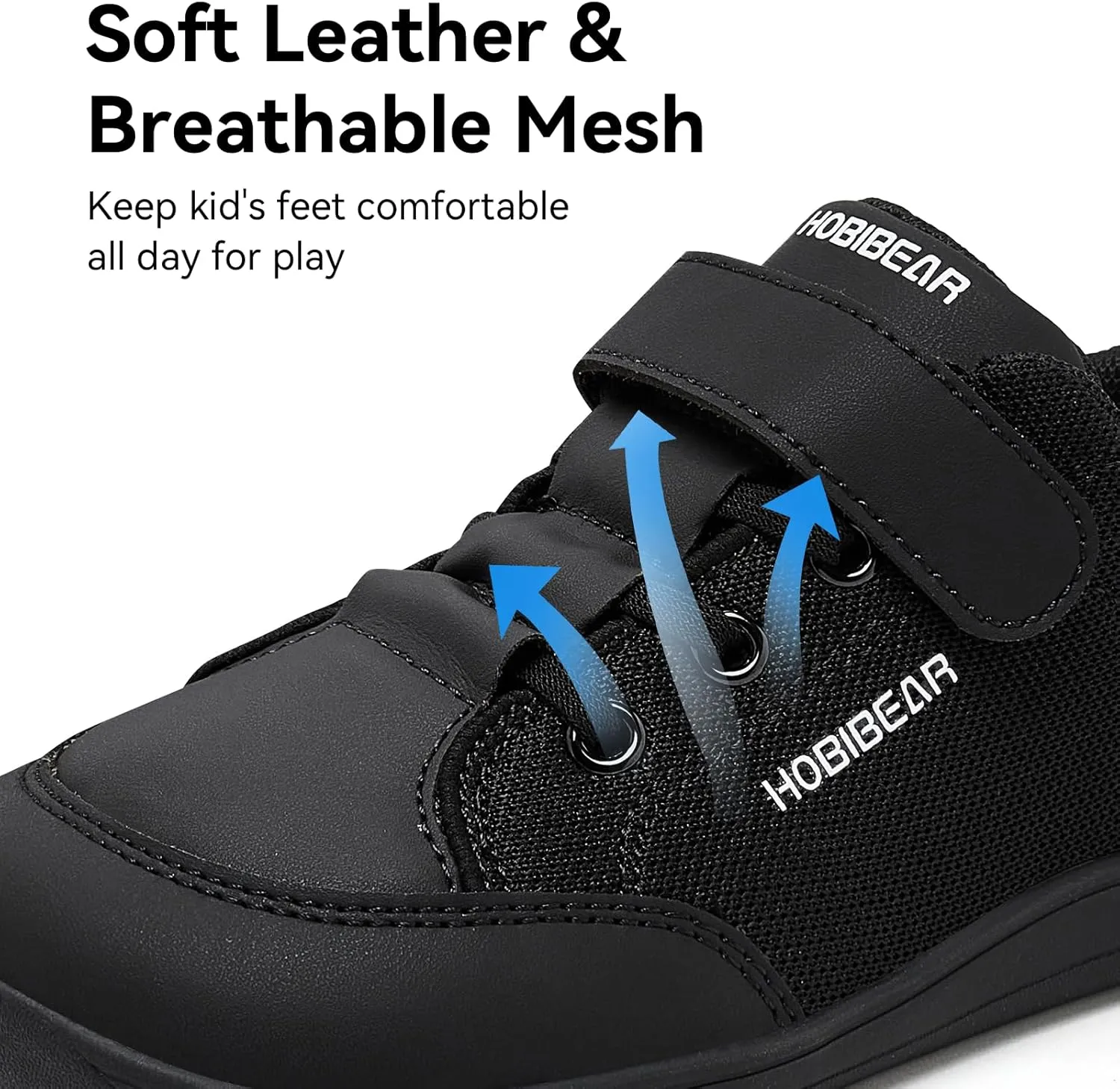 HOBIBEAR Kids Barefoot Shoes Wide Toe Box Zero Drop First Walk for Toddler Little Big Kid Boys Girls Sneaker