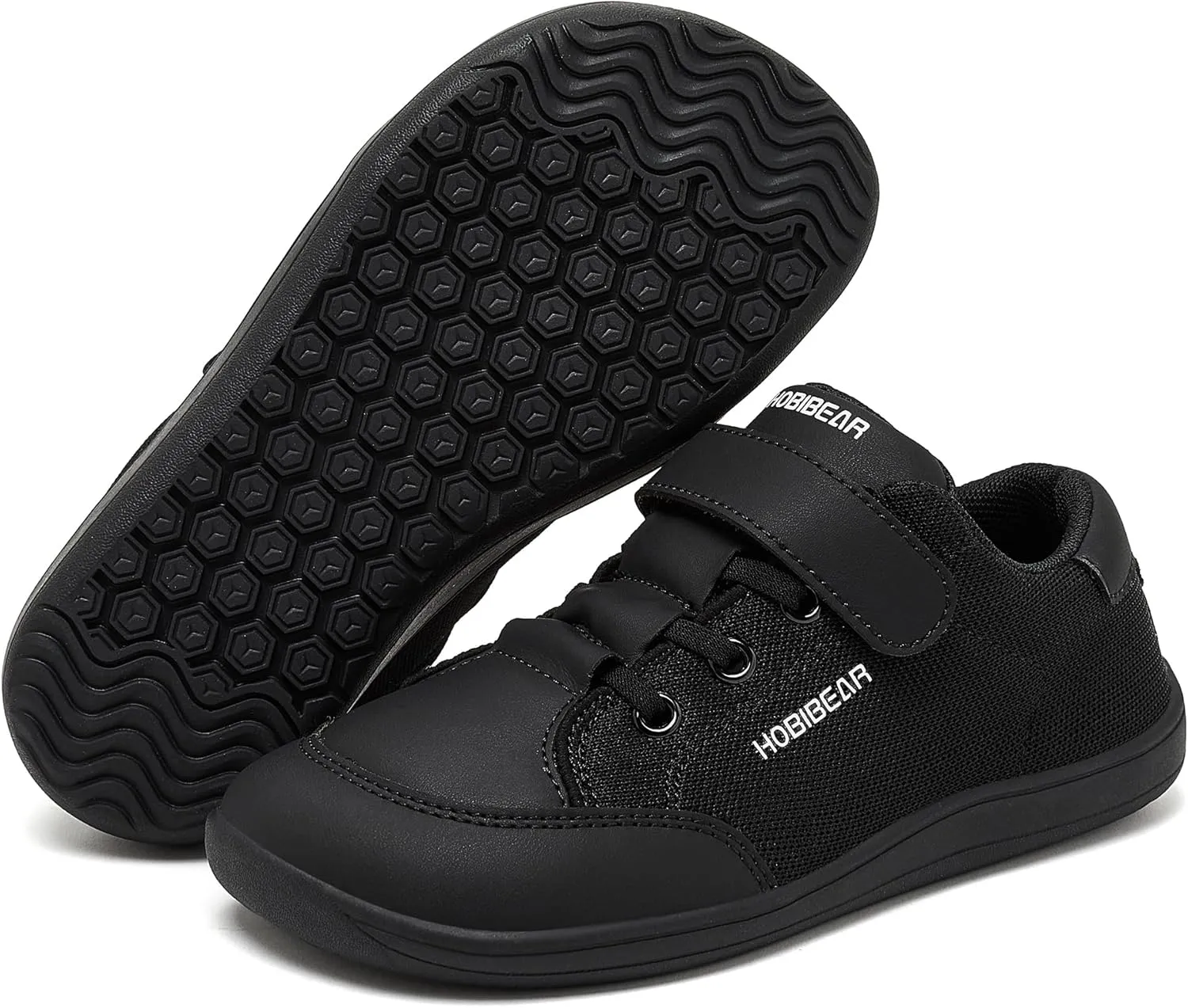 HOBIBEAR Kids Barefoot Shoes Wide Toe Box Zero Drop First Walk for Toddler Little Big Kid Boys Girls Sneaker