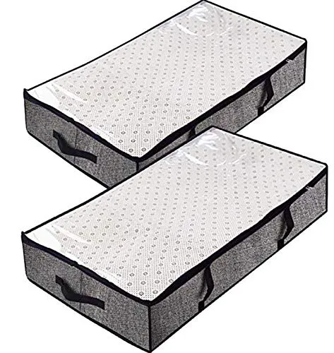 Homyfort Cloth Storage Boxes Closet Drawer Dresser Organizer Divider Storage Cubes Bins for Clothes, Underwear, Bras, Socks, Ties, Scarves, 6 Pack Stripe