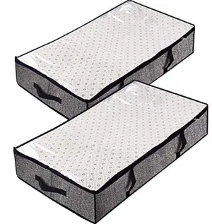 Homyfort Cloth Storage Boxes Closet Drawer Dresser Organizer Divider Storage Cubes Bins for Clothes, Underwear, Bras, Socks, Ties, Scarves, 6 Pack Stripe