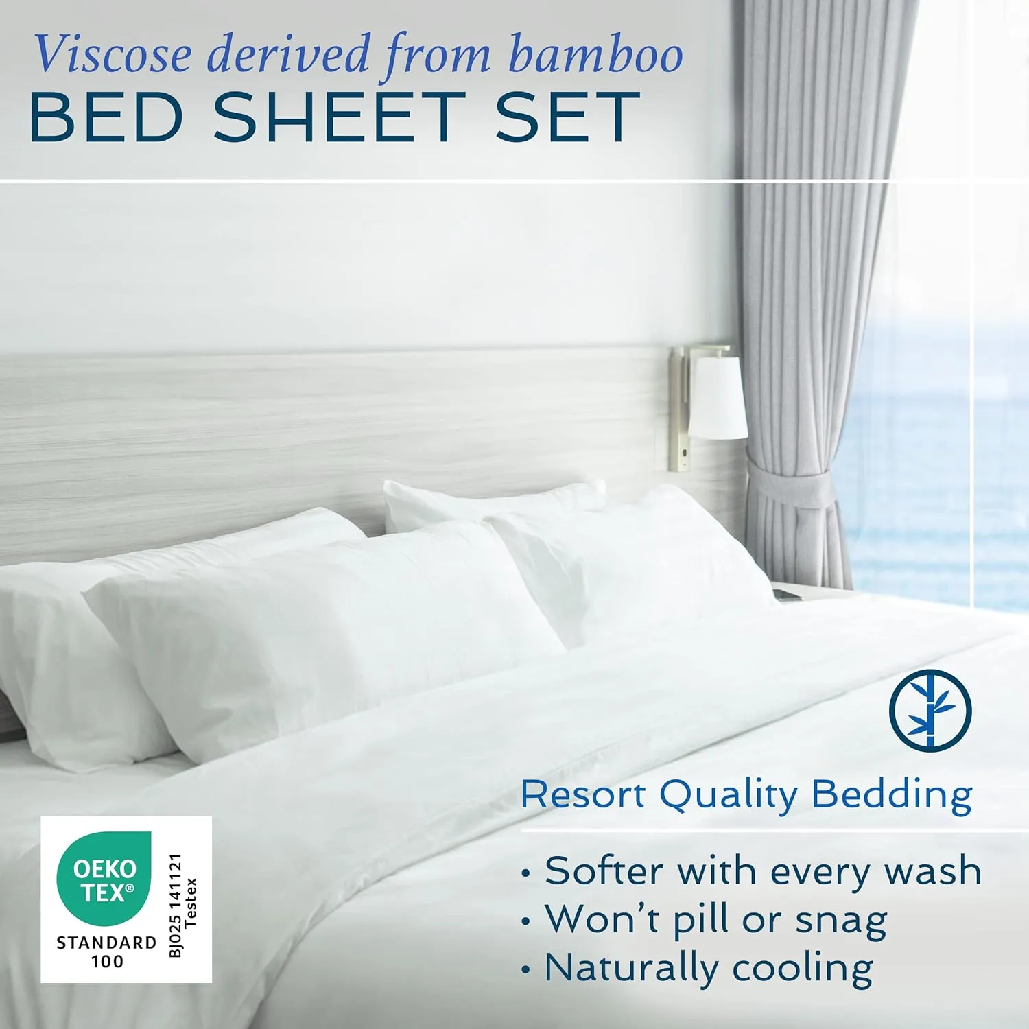 Hotel Sheets Direct 4 Piece Bed Sheet Set King Size, 100% Viscose Derived from Bamboo Sheets Set with 2 Pillowcases, Cooling & Breathable Luxury Bedding, Moisture-Wicking & Silky Soft, Burgundy