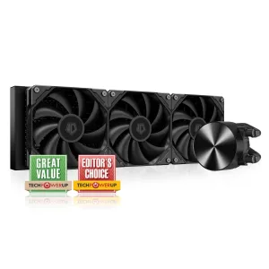 ID-COOLING FX360 PRO Liquid CPU Cooler for Desktop - 360mm AIO Cooler, 3 x 120mm High-efficient Fans, Special CD Pattern Pump Header, Intel & AMD Compatible