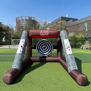 Inflatable Axe Throwing   Inflatable Ball Toss Target Dart Board (12 Axes 8 Toss Ball) for Outdoor/Indoor/Backyard/School/Team Events