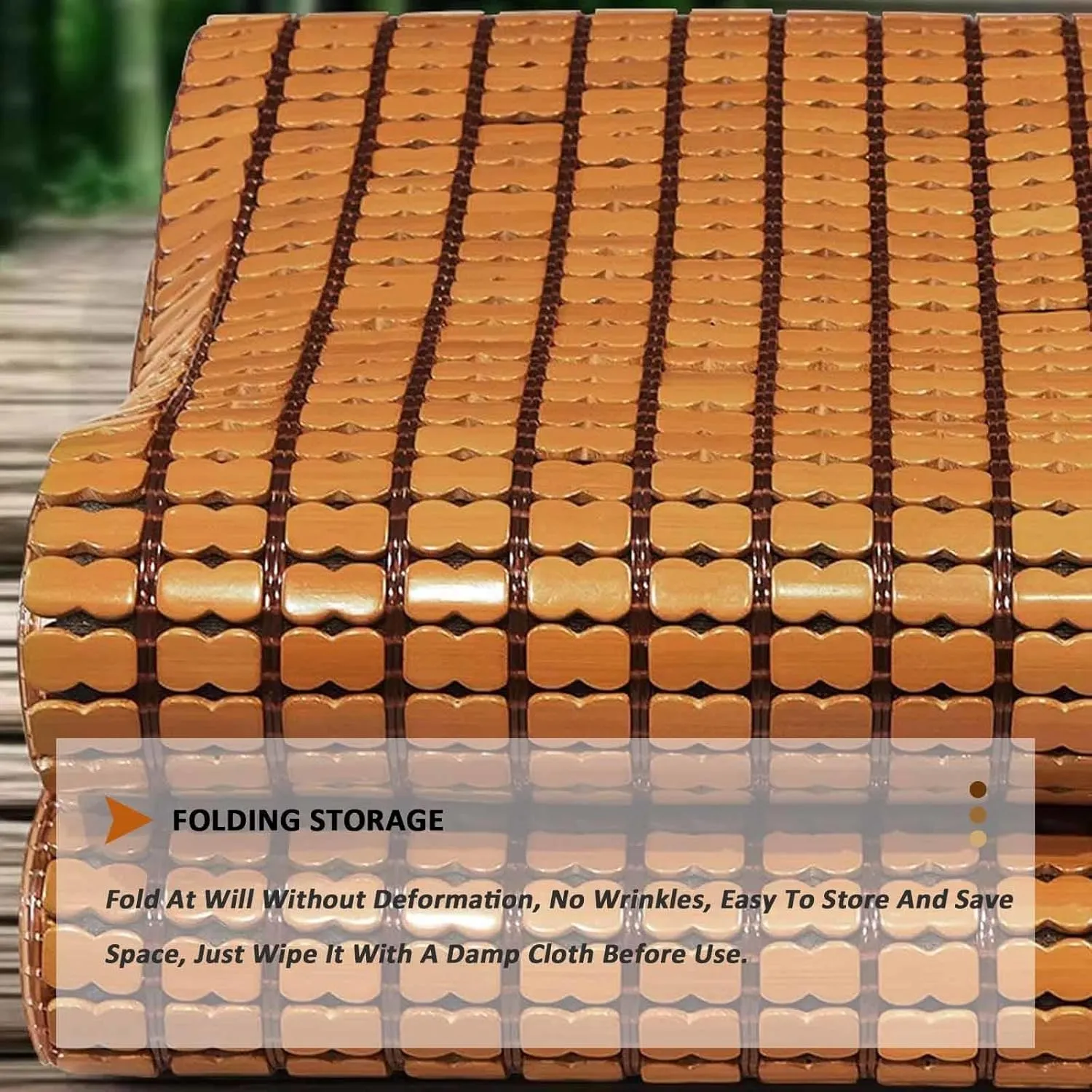 Insulation Mattress, Carbonised Mahjong Bamboo Mat, Summer Sleeping Mat for Single and Double Bed, Smooth Folding Cooler, Refreshing and Breathable Bedding,LxW-60x180cm/24x71in