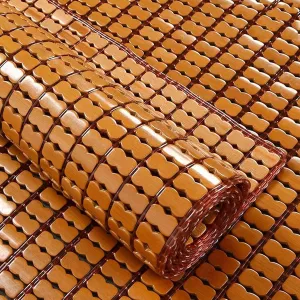 Insulation Mattress, Carbonised Mahjong Bamboo Mat, Summer Sleeping Mat for Single and Double Bed, Smooth Folding Cooler, Refreshing and Breathable Bedding,LxW-60x180cm/24x71in