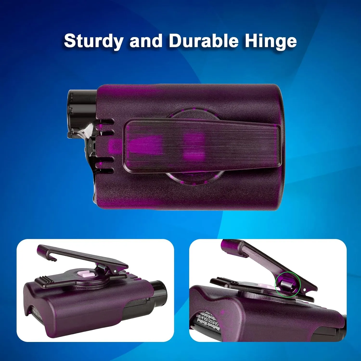Insulin Pump Holder 360° Rotatable, Insulin Pump Case with Clip for Medtronic MiniMed 630G 640G 670G 770G 780G, Sturdy and Durable Clip (Purple)