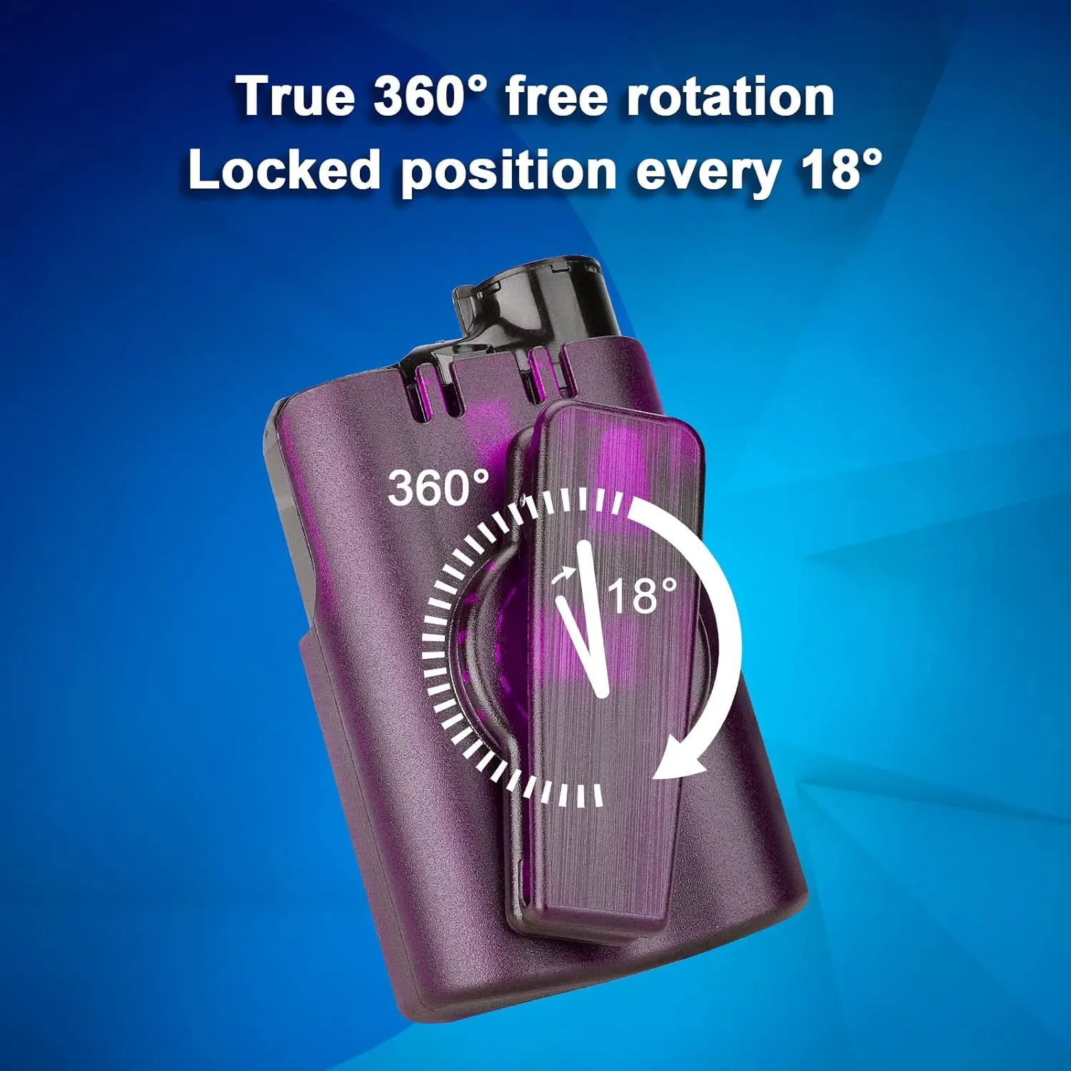 Insulin Pump Holder 360° Rotatable, Insulin Pump Case with Clip for Medtronic MiniMed 630G 640G 670G 770G 780G, Sturdy and Durable Clip (Purple)